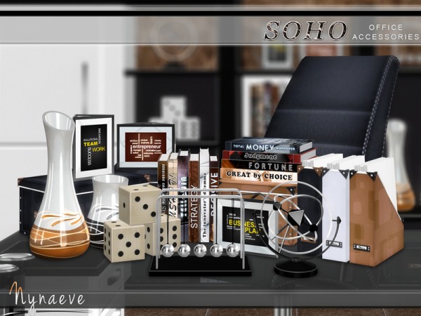  The Sims Resource: Soho Office Accessories by NynaeveDesign
