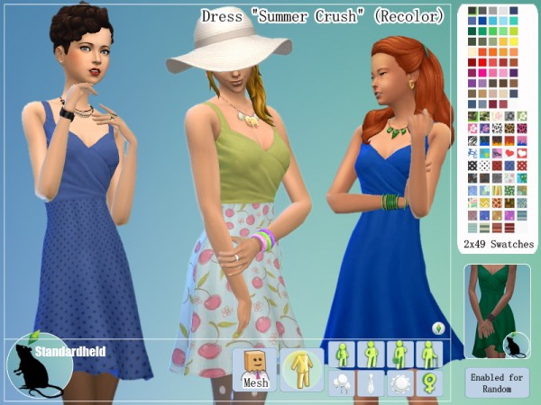  Simsworkshop: Summer Crush dress recolor by Standardheld