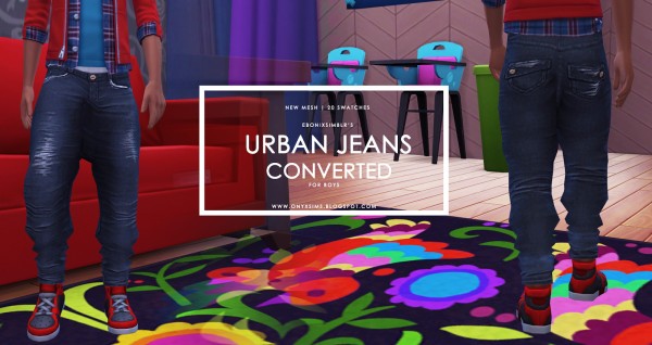  Onyx Sims: Ebonis Urban Jeans Converted for Boys