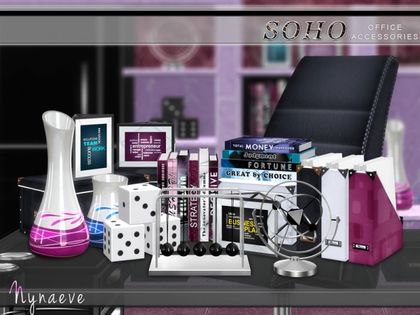  The Sims Resource: Soho Office Accessories by NynaeveDesign