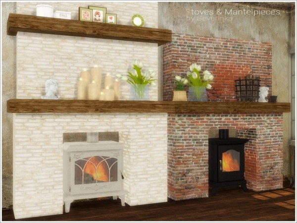  The Sims Resource: Stoves and Mantelpieces by Severinka