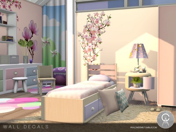  The Sims Resource: Wall Decals by Pralinesims