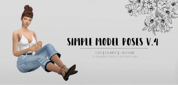  Simsworkshop: Simple Model V.4  15 poses by catsblob
