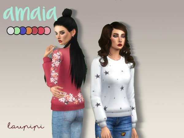  The Sims Resource: Amaia top by Laupipi