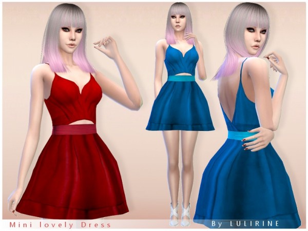  The Sims Resource: Short lovely dress by LULIRINE