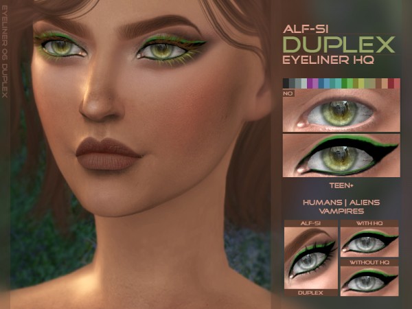  The Sims Resource: Duplex   Eyeliner HQ by Alf si