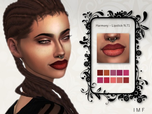  The Sims Resource: Harmony Lipstick N.71 by IzzieMcFire