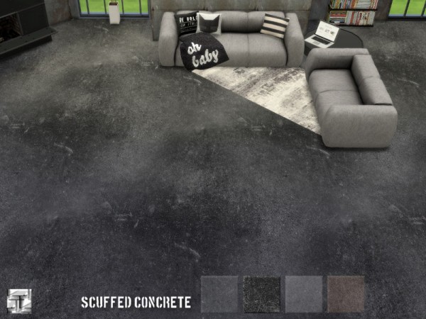 The Sims Resource: Scuffed Concrete Floor by .Torque
