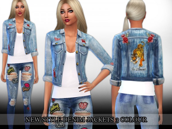  The Sims Resource: New Style Denim Jackets by Saliwa