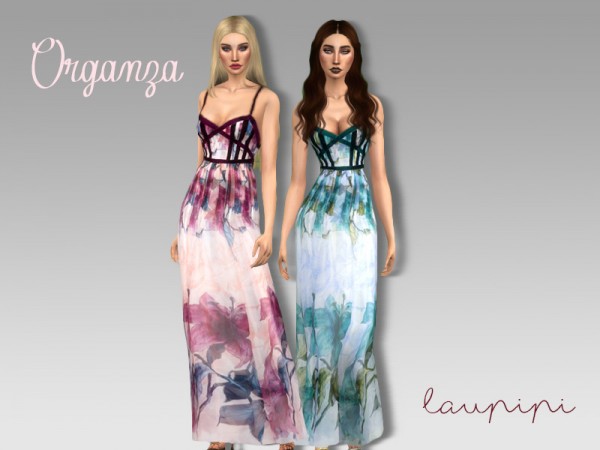  The Sims Resource: Organza Gown by Laupipi
