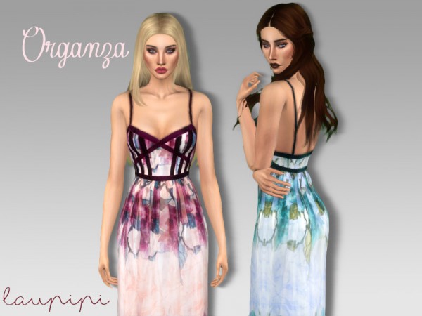  The Sims Resource: Organza Gown by Laupipi