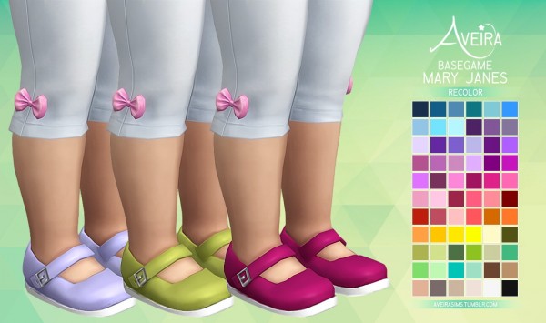  Aveira Sims 4: Mary Janes shoes recolor