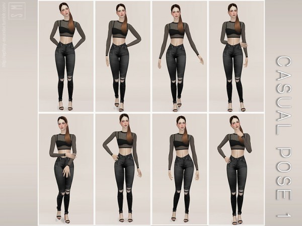  The Sims Resource: Casual Pose 1    Pose Pack by Screaming Mustard