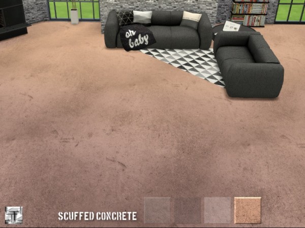  The Sims Resource: Scuffed Concrete Floor by .Torque