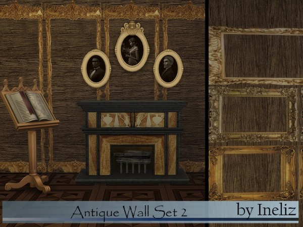  The Sims Resource: Antique Wall Set 2 by Ineliz