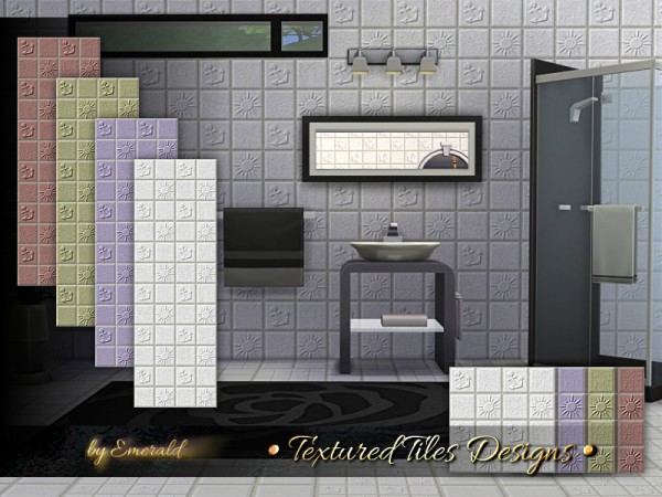  The Sims Resource: Textured Tiles Designs by emerald