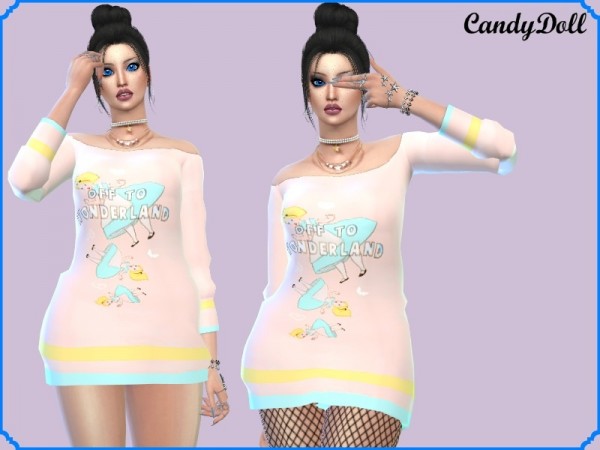  The Sims Resource: CandyDoll Night Shirts Set