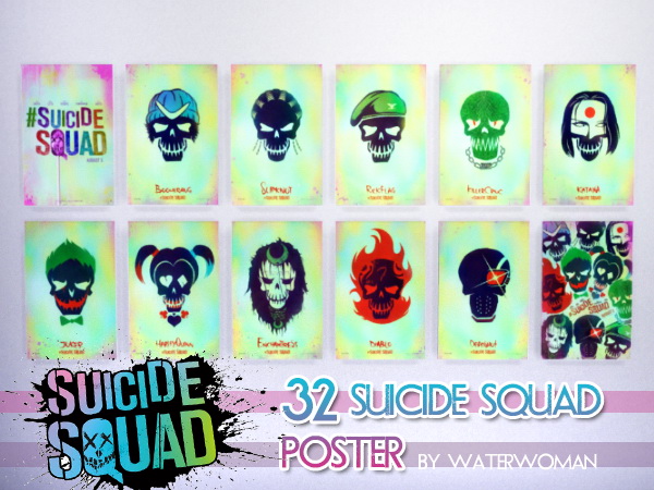  Akisima Sims Blog: 32 Suicide Squad Poster