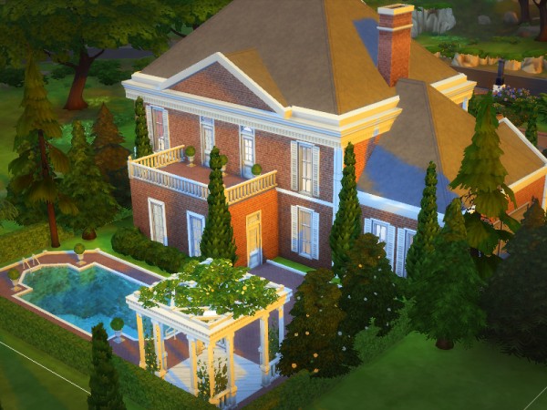  The Sims Resource: Brickfort Mansion   NO CC! by melcastro91
