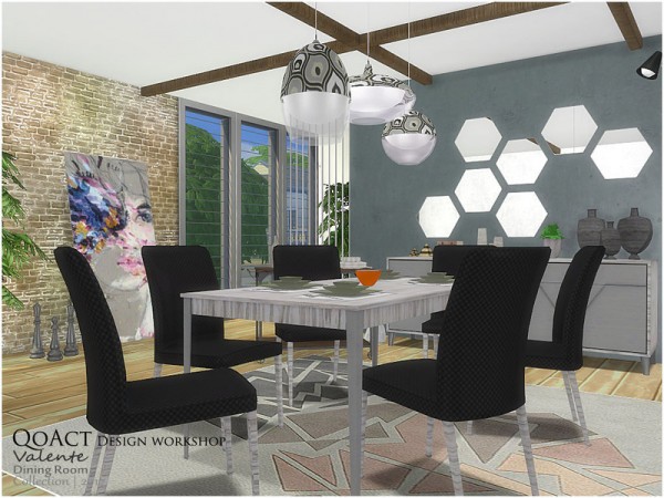  The Sims Resource: Valente Dining Room by QoAct