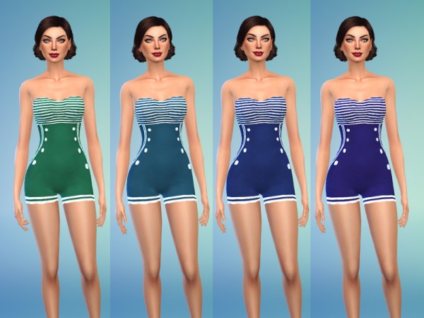  The Sims Resource: Rockabilly Swimsuit Part 1  by Jaru