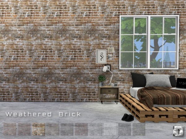  The Sims Resource: Weathered Brick Walls by .Torque