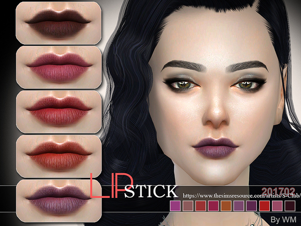  The Sims Resource: Lipstick 201702 by S Club
