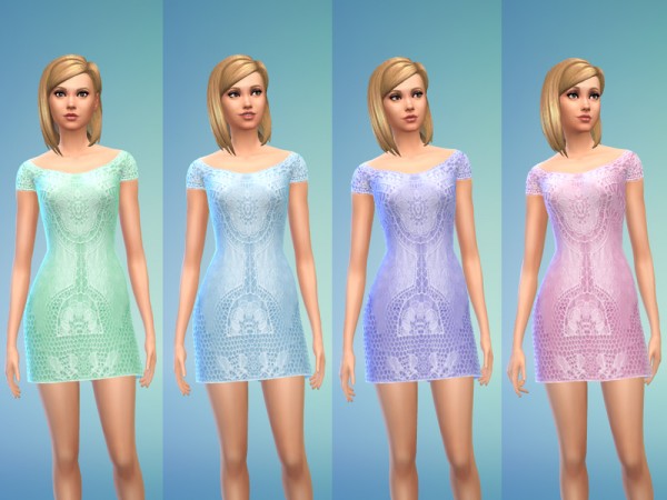  The Sims Resource: Crochet Dress by Jaru Sims