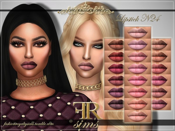  The Sims Resource: Lipstick N24 by FashionRoyaltySims