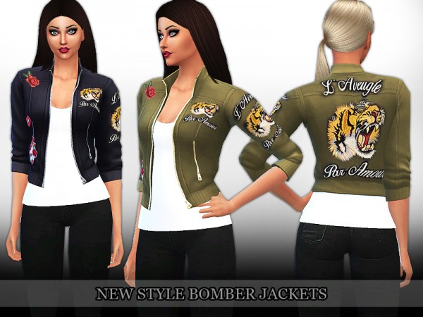  The Sims Resource: New Style Bomber Jackets by Saliwa