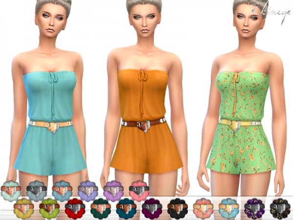  The Sims Resource: Strapless Romper by ekinege