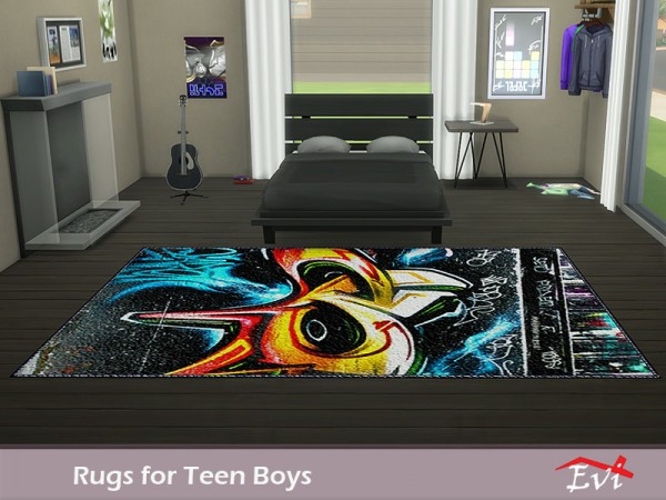  The Sims Resource: Rugs for Teen Boys by evi