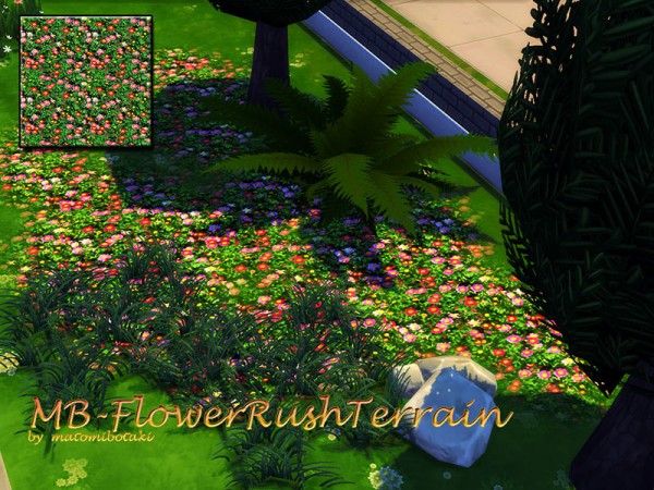  The Sims Resource: Flower Rush Terrain by matomibotaki
