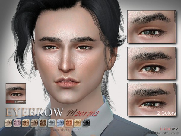  The Sims Resource: Eyebrows M 201702 by S Club
