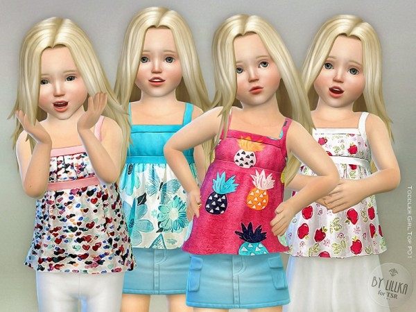  The Sims Resource: Toddler Girl Top P01 by lillka
