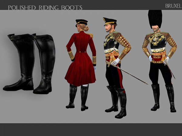  The Sims Resource: Polished Riding Boots by Bruxel