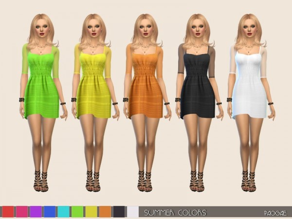  The Sims Resource: Summer Colors dress by Paogae