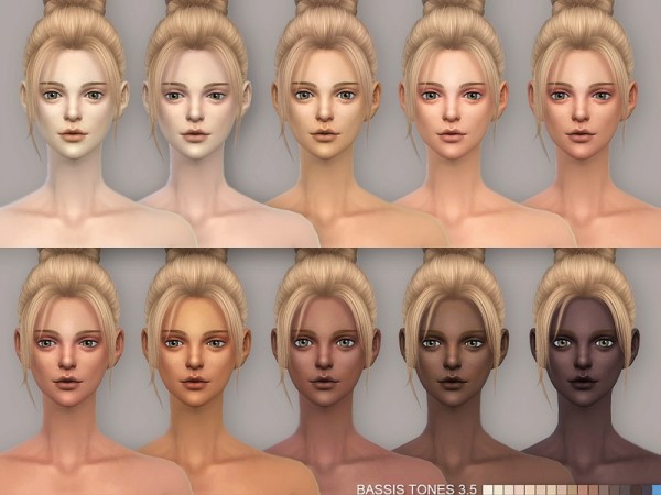  The Sims Resource: BASSIS ND skintones byS Club