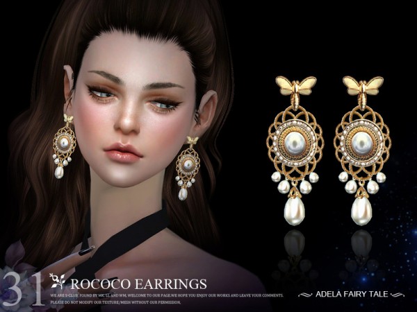  The Sims Resource: Earrings N31 by S Club