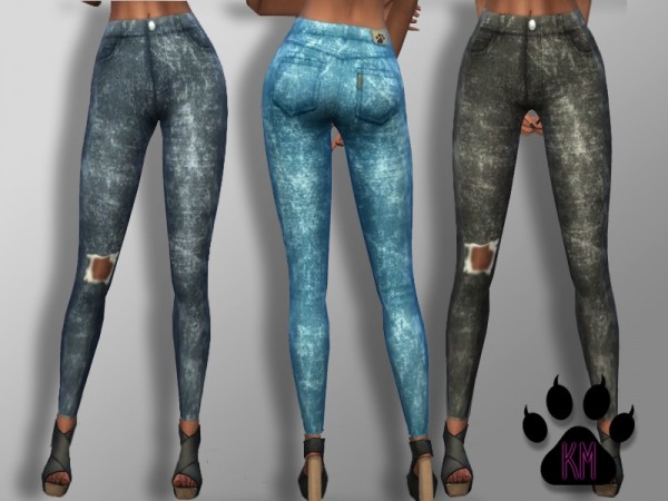  The Sims Resource: Acid Skinny Jeans by Kitty.Meow