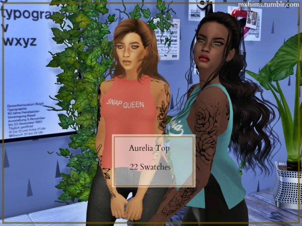  The Sims Resource: Aurelia Top by mxfsims
