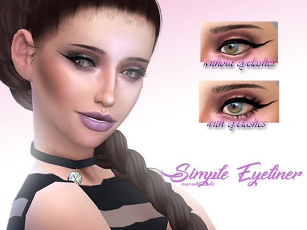  The Sims Resource: Simple eyeliner by MariaKyetsuki