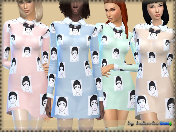  The Sims Resource: Dress Mireille by bukovka