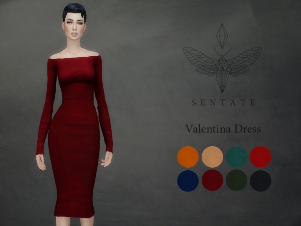  The Sims Resource: Valentina Dress by Sentate