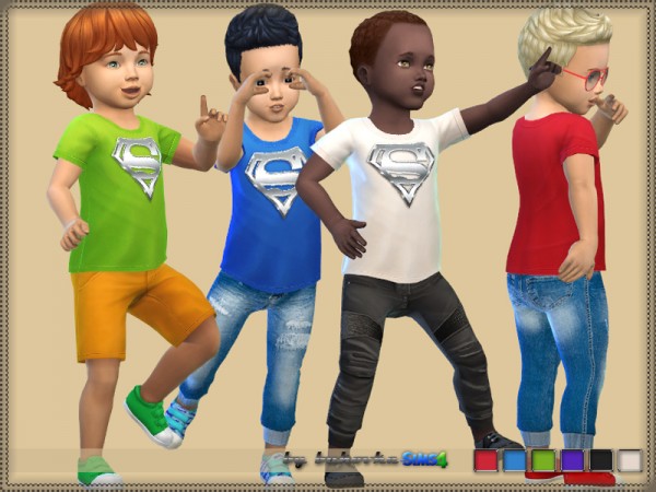  The Sims Resource: T Shirt SuperMan by bukovka