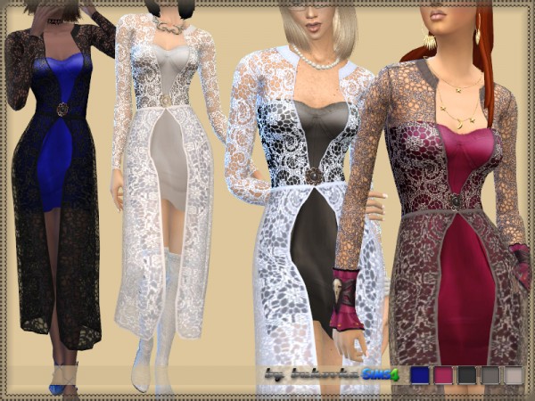  The Sims Resource: Dress Lace Cloak by bukovka