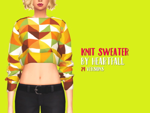  Simsworkshop: Knit Sweater by heartfall
