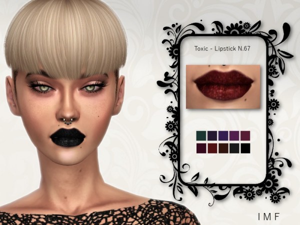  The Sims Resource: Toxic Lipstick N.67 by IzzieMcFire