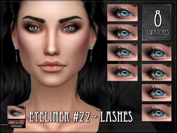  The Sims Resource: Eyeliner 22   Lashes by RemusSirion