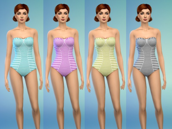  The Sims Resource: Rockabilly Swimsuit Part 2 by Jaru Sims